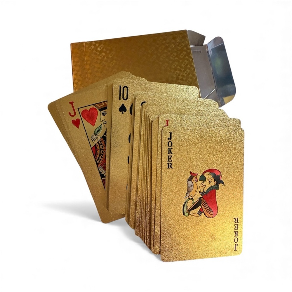 ✨ 24K Gold Foil Luxury Playing Cards – Full Poker Deck w/ Certificate ✨